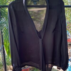 Focus 2000 Black Sheer Blouse